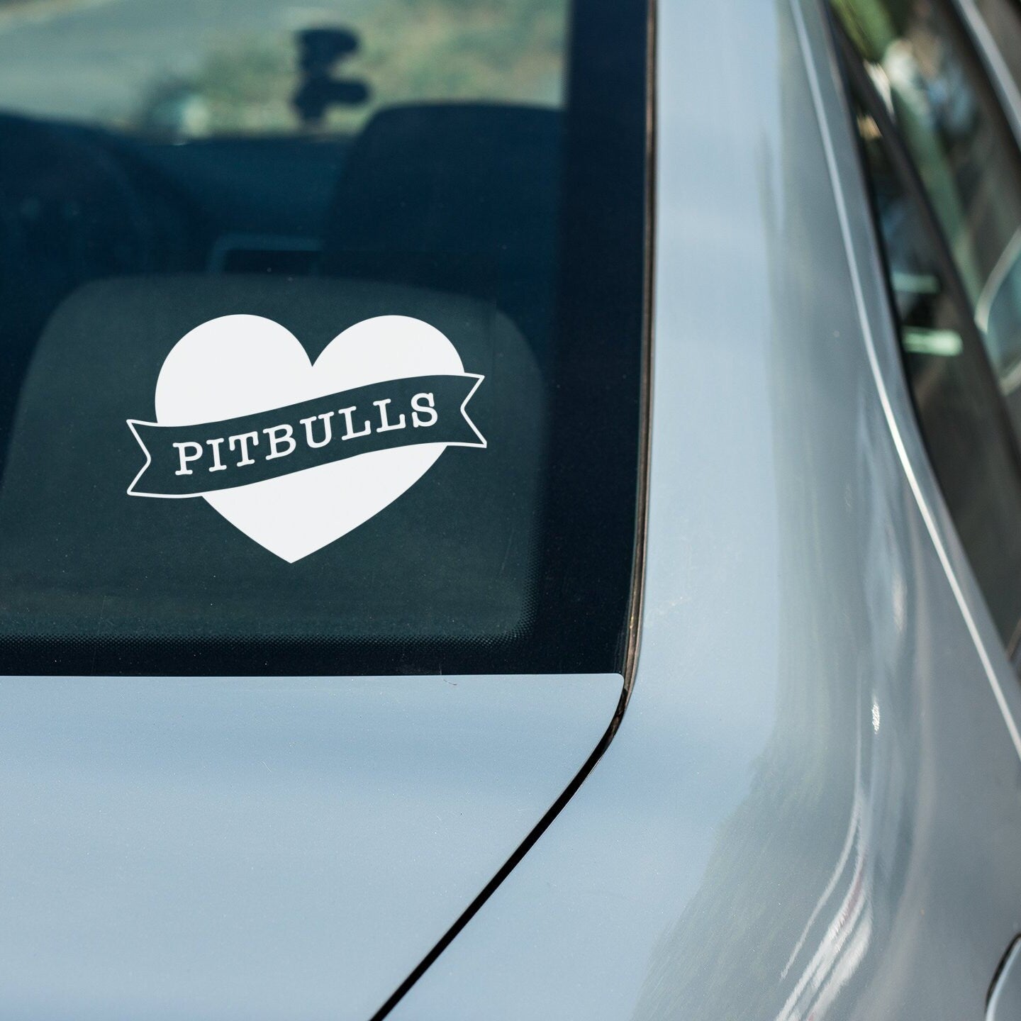 I love Pitbulls Car Decal