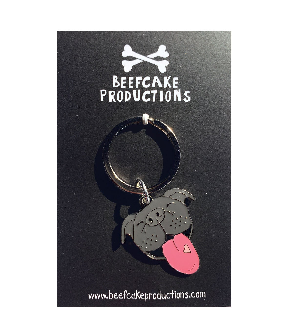 Black Pitbull Keychain