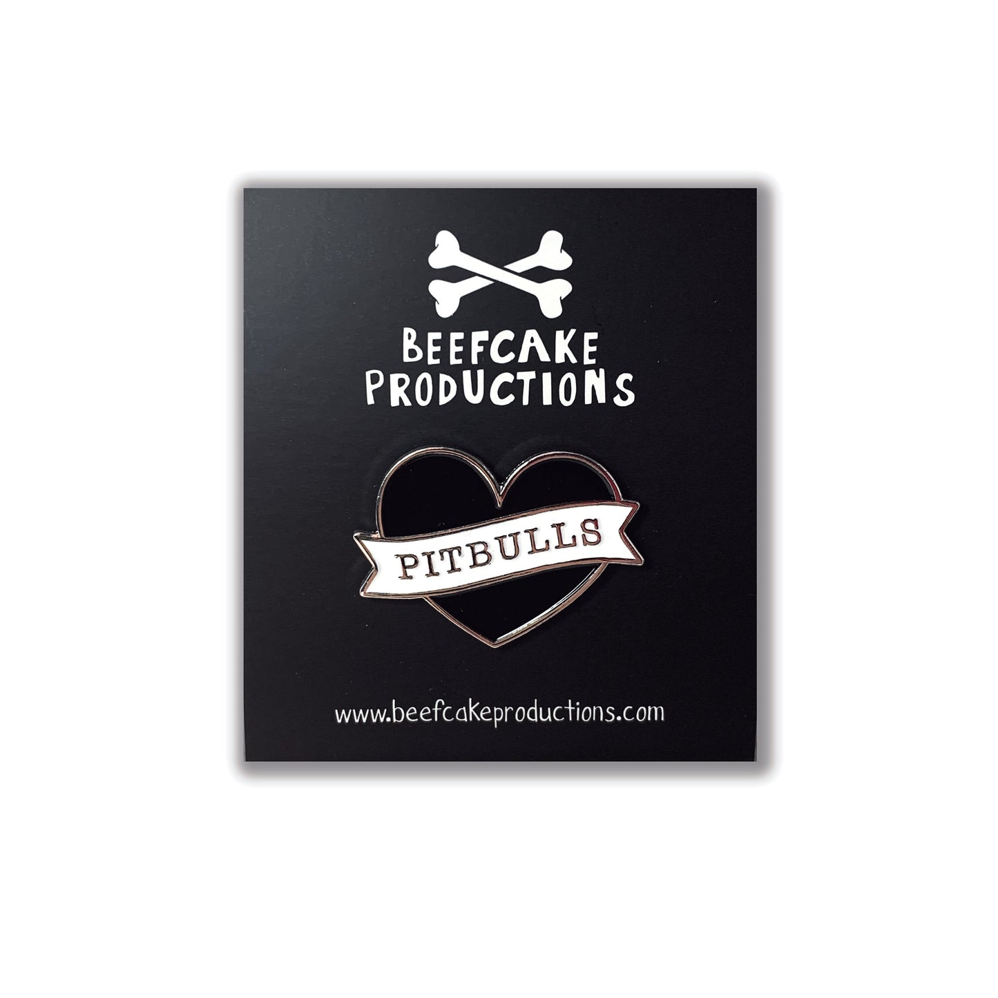 I love Pitbulls Pin Black