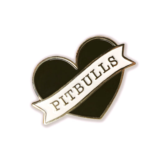 I love Pitbulls Pin Black
