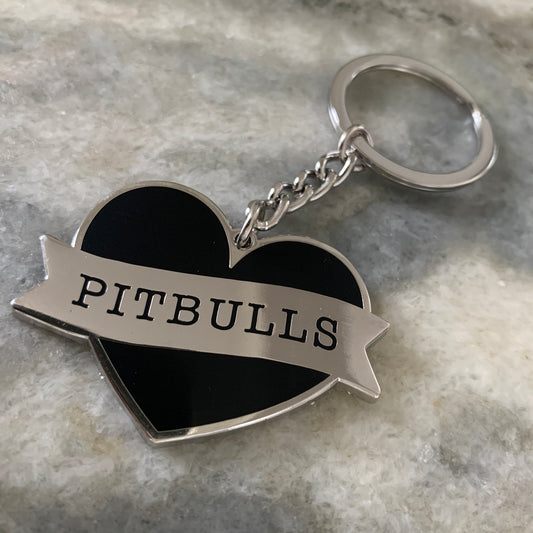 I love Pitbulls Keychain