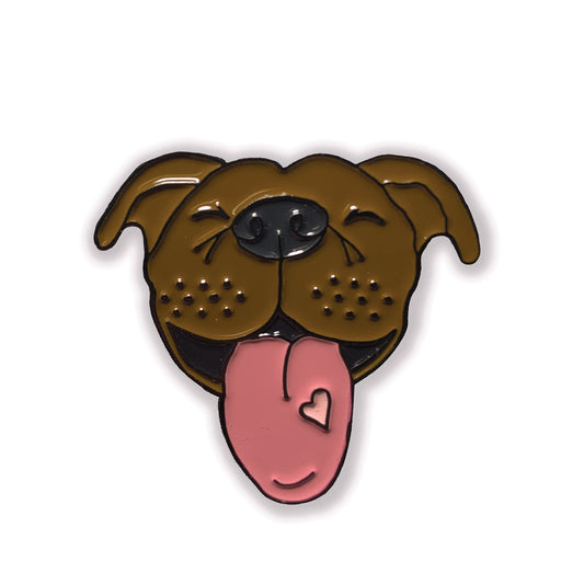 Brown Pitbull Pin