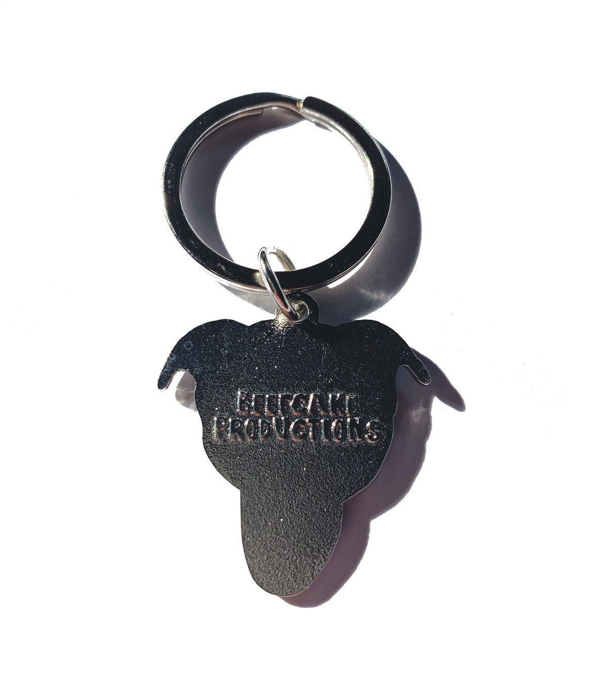White Pitbull Keychain