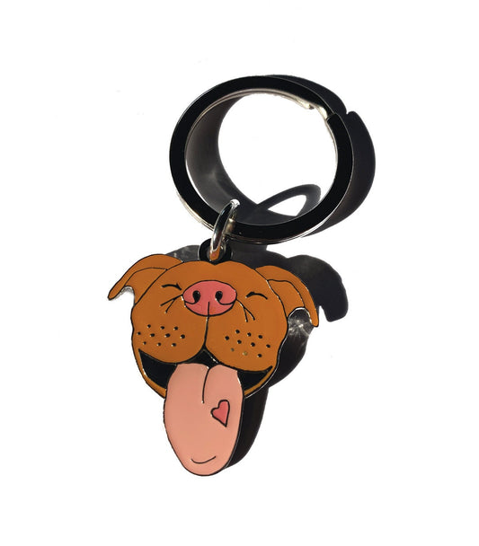 Rednose Pitbull Keychain