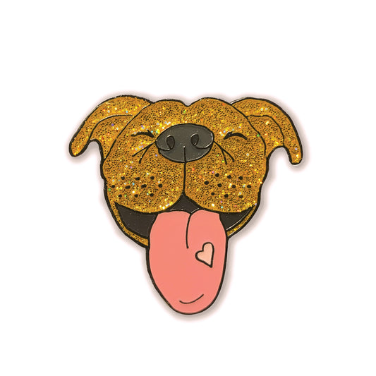 Gold Pitbull Pin