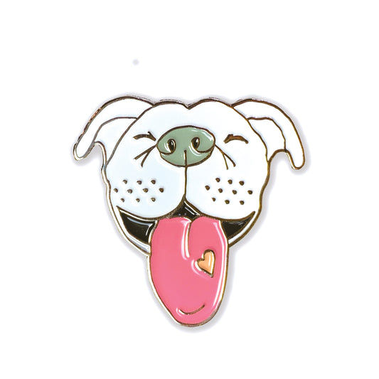 White Pitbull Pin