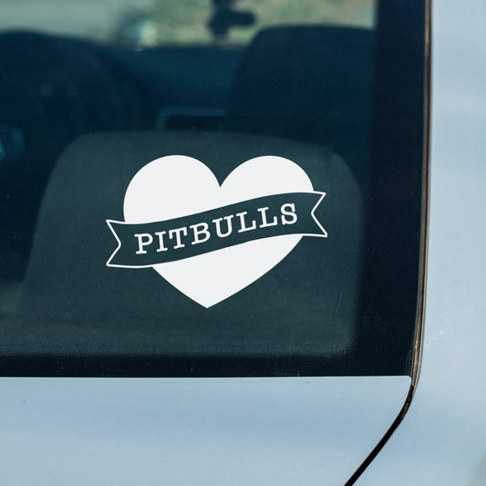 I love Pitbulls Car Decal