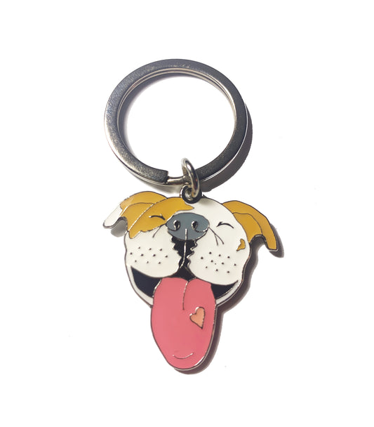 Tan Pitbull Keychain
