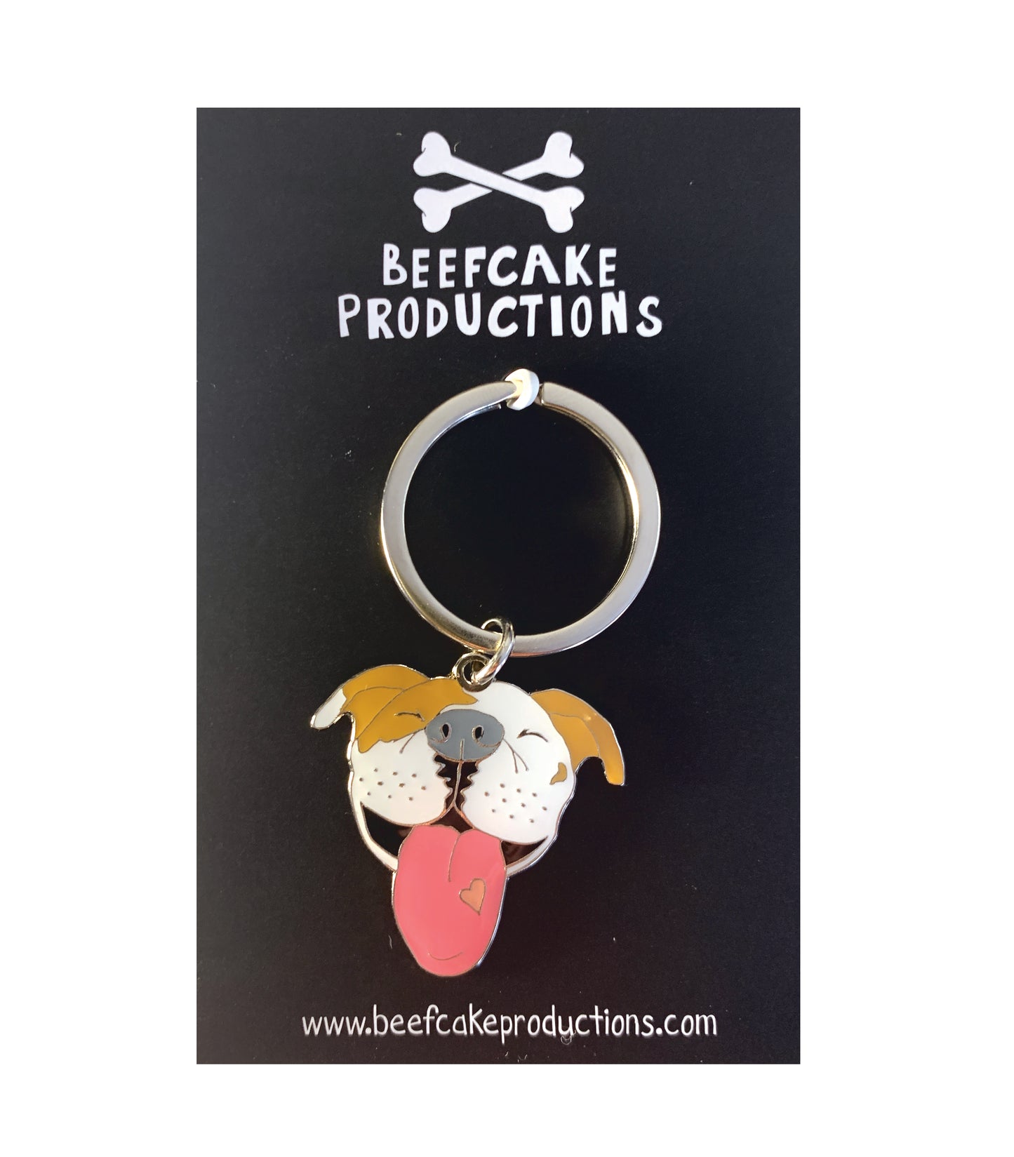 Tan Pitbull Keychain